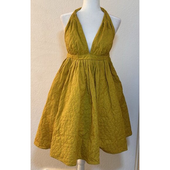 Jean Paul Gaultier X Target Women’s Yellow Halter Tulle Dress 2016 Size 11 NWT - Picture 1 of 11